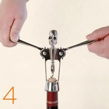 Homestia Silver Skull Skeleton Corkscrew Wine Bottle Opener - Gothnic Horror Lever Corkscrew - Unique Halloween Wine Accessory Gift for Men & Wine Lovers