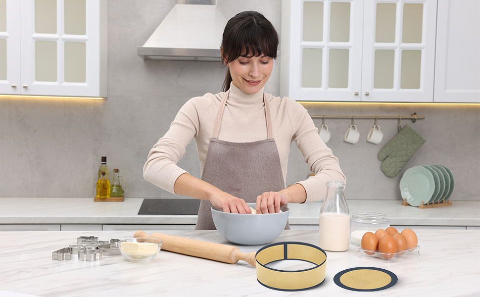 3 Set Silicone Baking Mat for 4, 7, 9 Inch Springform Pan Protector Prevent Cake from Sticking to Bottom and Side Easy Clean Nonstick Silicone Liners for Baking Cheesecake Pan