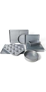 Calphalon Orbit 16.5 x 11 Inch Heat Resistant Kitchen Prep and Baking Mat - Navy Blue