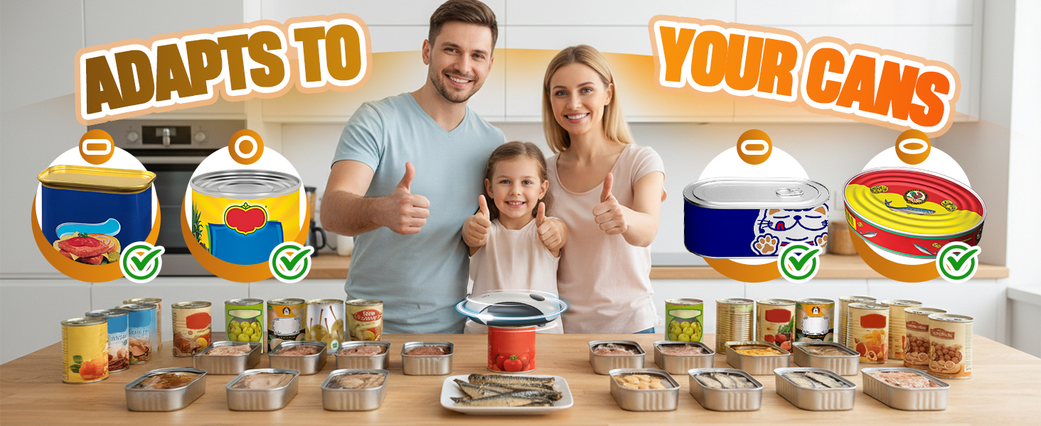 Electric Can Opener, Automatic Rechargeable Can Openers with One-Touch Smooth Edge & Magnetic Lid - Hands-Free Easy-Grip Opener for Seniors with Arthritis and Most Cans