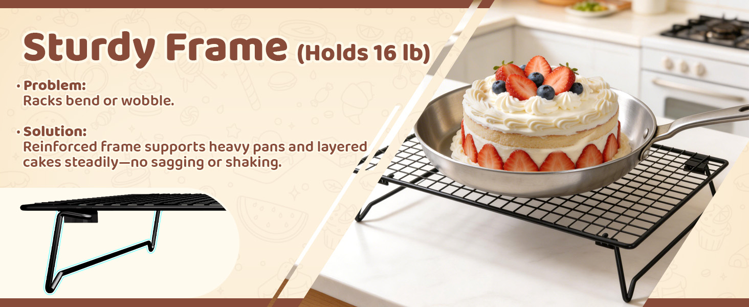 3 Tier Stackable Cooling Rack for Cooking and Baking, Wire Rack for Baking Sheet w/50 Parchment Papers, 13.4