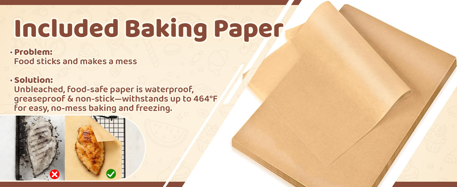 3 Tier Stackable Cooling Rack for Cooking and Baking, Wire Rack for Baking Sheet w/50 Parchment Papers, 13.4