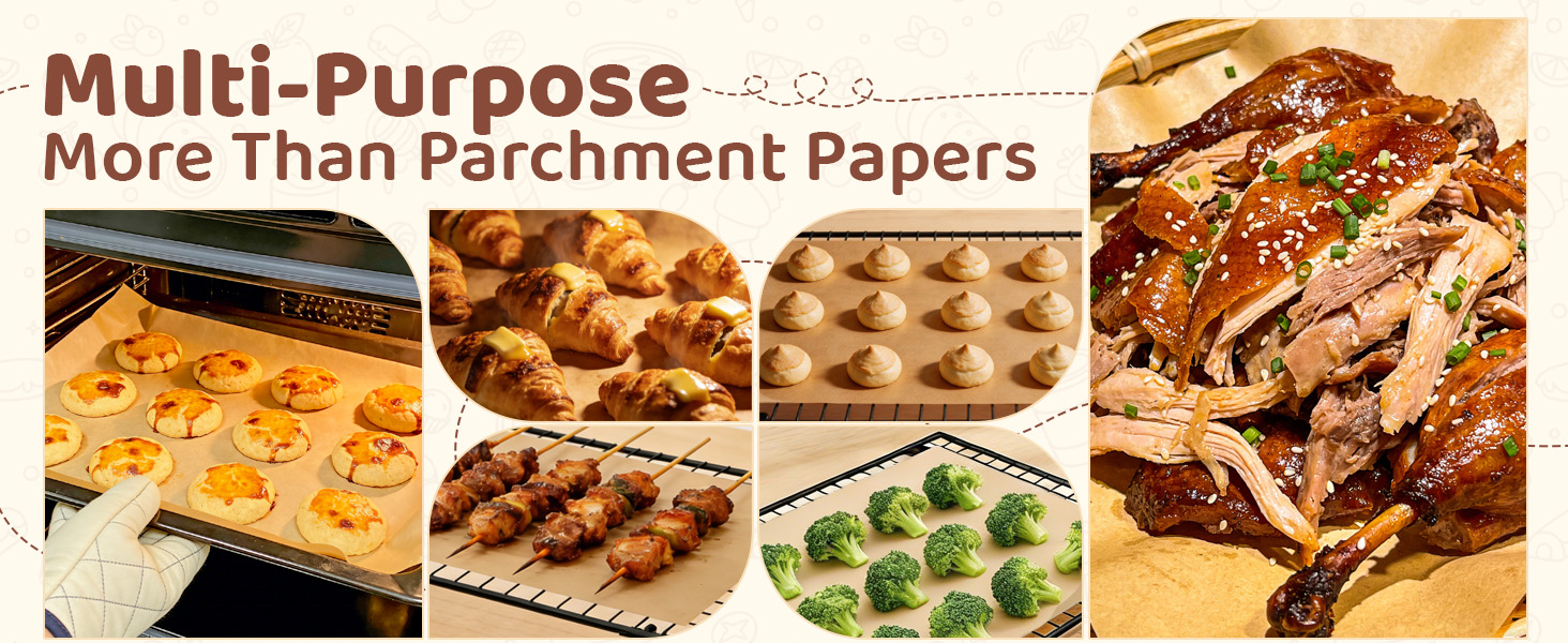 3 Tier Stackable Cooling Rack for Cooking and Baking, Wire Rack for Baking Sheet w/50 Parchment Papers, 13.4