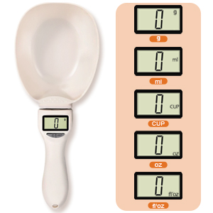 2pcs Digital Measuring Spoon Scale,Electronic Measuring Spoon 800g/0.1g High Precision with Screen,Adjustable Measuring Spoon for Cooking, Pet Food,Daily Meals