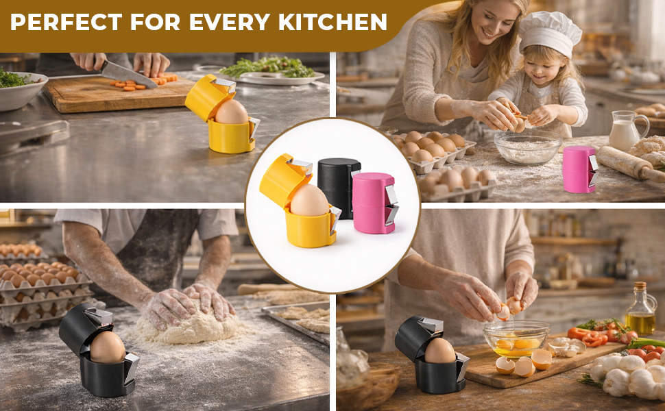 3Pcs Egg Shell Opener,2026 New Egg Cracker Tool for Raw Eggs,Stainless Steel Eggshell Breaker Egg Shell Cutter Kitchen Gadgets,Hard Boiled Egg Peeler Egg Cube Egg Separator Handheld easy to use daily