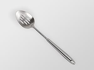 304 Stainless Steel Cooking Utensils Set - 18 PCS Long Metal Serving Utensils, Kitchen Tools - Whisk, Masher, Fork, Tongs, Solid/Slotted Spoon, Spatula, Turner, Ladle, Skimmer, Pasta, Large Spoon Set