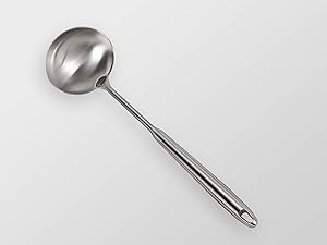 304 Stainless Steel Cooking Utensils Set - 18 PCS Long Metal Serving Utensils, Kitchen Tools - Whisk, Masher, Fork, Tongs, Solid/Slotted Spoon, Spatula, Turner, Ladle, Skimmer, Pasta, Large Spoon Set