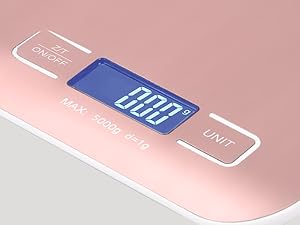 Digital Shipping Scale,Stainless Steel Panel, Accurate Portable Postal Scale for Packages, Small Business,Kitchen, Food, Handmade, Liquids, and Boutique (Mirror Gold Battery(5kg/1g))