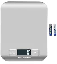 Digital Shipping Scale,Stainless Steel Panel, Accurate Portable Postal Scale for Packages, Small Business,Kitchen, Food, Handmade, Liquids, and Boutique (Mirror Gold Battery(5kg/1g))