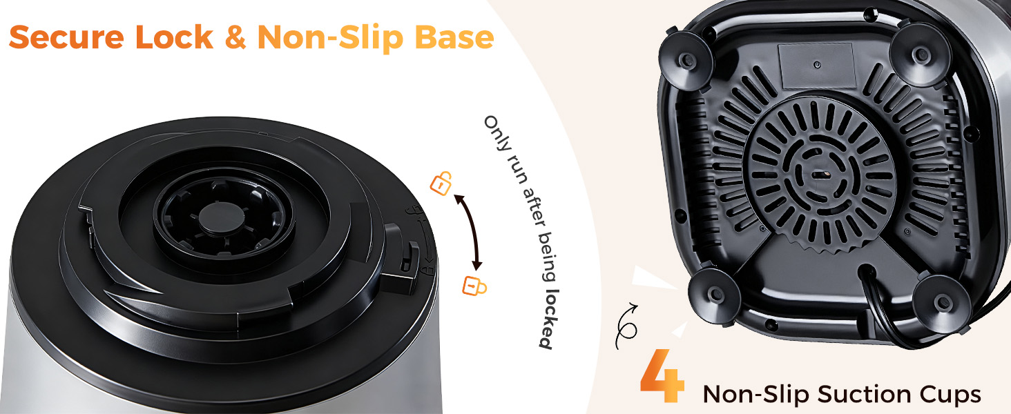 Sweetcrispy Food Processor Blender Combo for Vegetable, Dough, Electric Food Processors Slicing, 6 Cup Chopper for Meat, Puree, 2 Speeds, Sharp Blades, Safety Lock with 1.5L Glass Jar