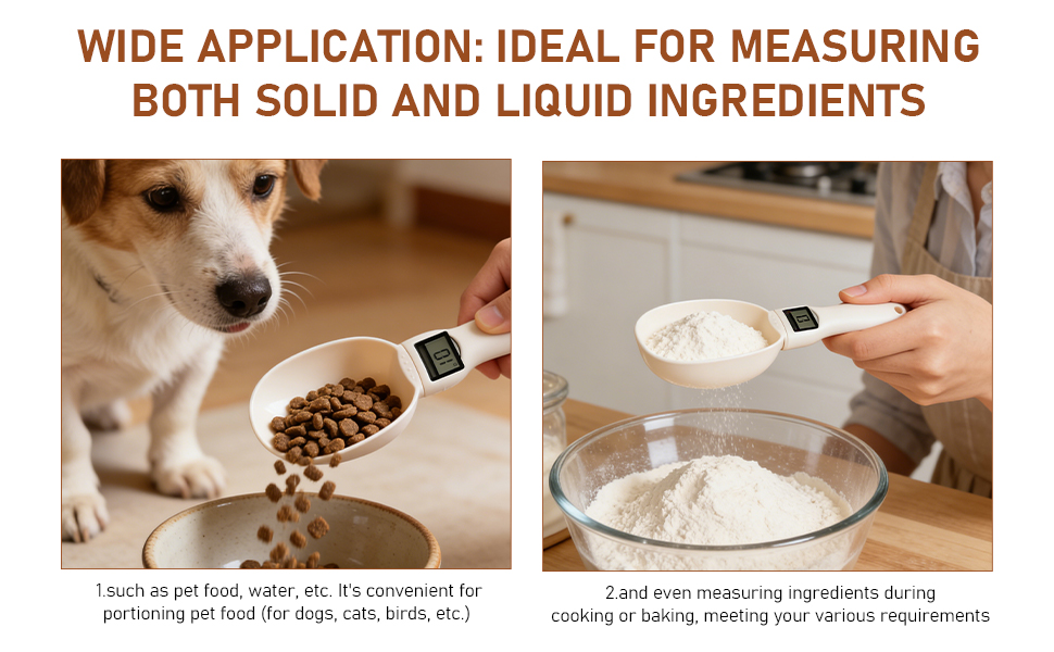 Digital Measuring Spoon Scale, 800g / 0.1g High Precision Electric Measuring Spoon with Led Display, Upgraded Multi-Functional Digital Food Scale, Removable Handle for Kitchen Gadgets and Daily Meals