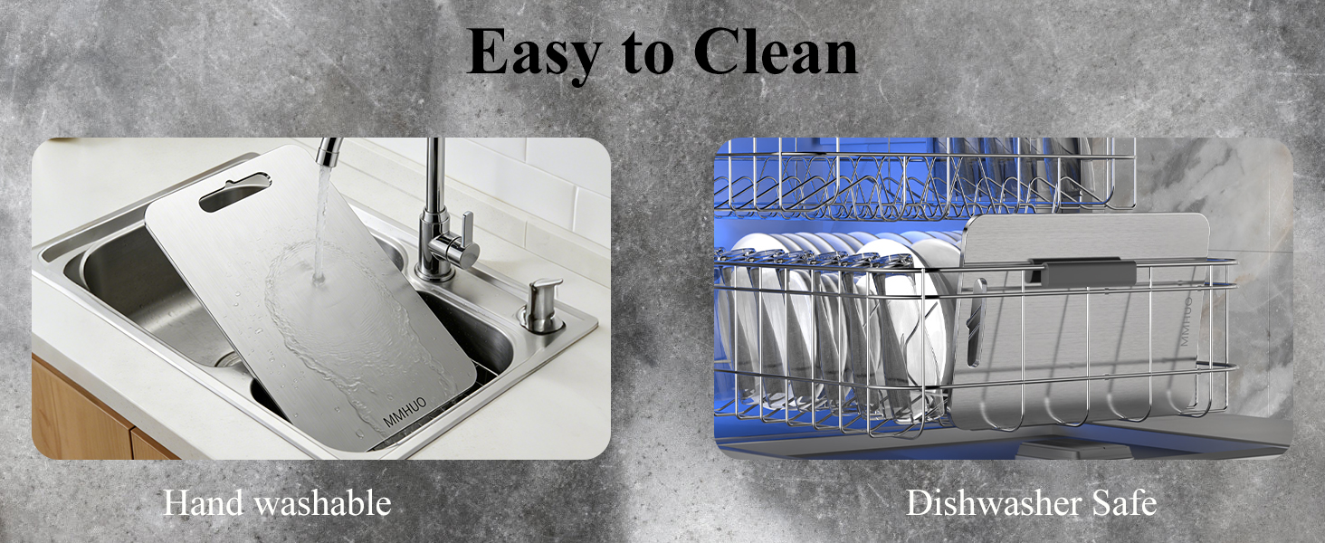 Cutting Board,304 Foodgrade Stainless Steel Cutting Board for Kitchen,Dishwasher Safe,Double-sided Chopping Board for Meat,Vegetables or Fruit,M 13.4