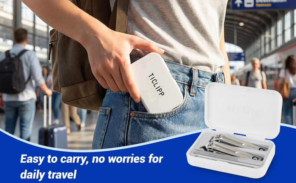 Nail Clippers Set for Men & Women, Sharp Large Opening Fingernail & Toenail Cutter, Ideal for Seniors with Thick Nails