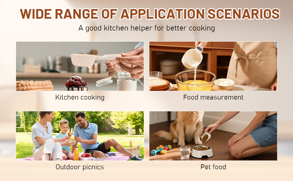 Digital Measuring Spoon Scale,Electronic Food Measuring Scale,Food Weight Scale Grams and Ounces,800g/0.1g High Precision Digital Kitchen Food Scale with LCD Screen,Household Weighing Scoop