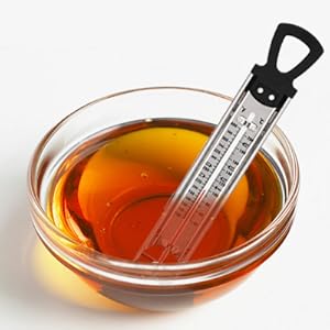 Candy Thermometer with Pot Clip, Deep Fry Oil Food Cooking Kitchen Instant Read Thermometer for Jam, Syrup, Jelly, and Deep Fry, Stainless Steel Kitchen Accessories Candy Thermometer for Candy Making