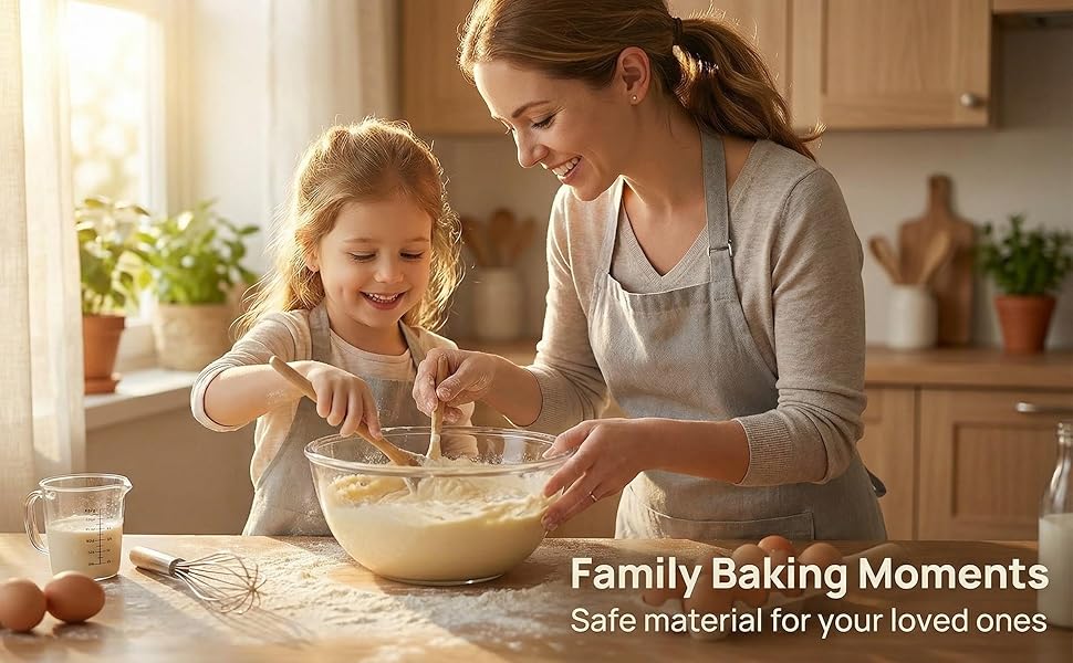 Borosilicate Glass Mixing Bowls, Set of 3 (2.8, 2.2, 1.1QT) - Heavy-Duty, Scratch Resistant & Lead-Free. Oven, Microwave, Dishwasher & Freezer Safe. Ideal for Meal Prep, Baking, Serving.