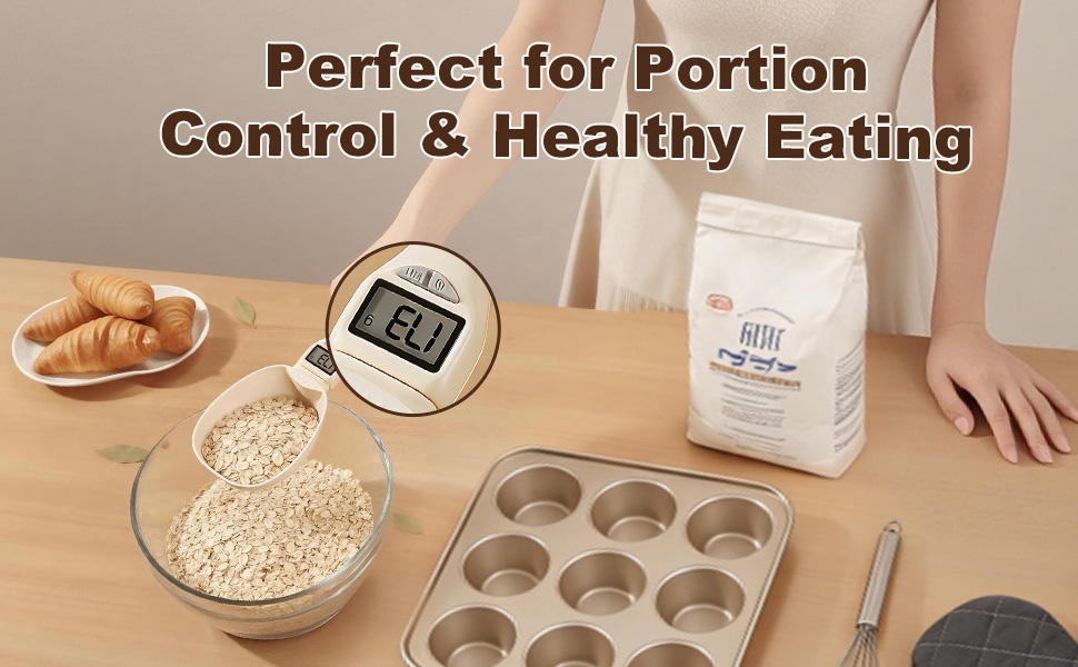 Handheld Electronic Measuring Spoon, Digital Measuring Spoon with Unit Conversion Function 800g/0.1g High Precision, LED Display, 2026 New Food Scale Scoop for Weighing Baking Cooking