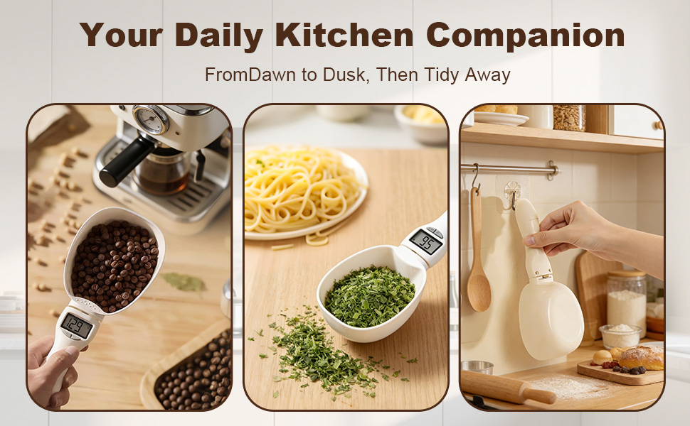 Handheld Electronic Measuring Spoon, Digital Measuring Spoon with Unit Conversion Function 800g/0.1g High Precision, LED Display, 2026 New Food Scale Scoop for Weighing Baking Cooking