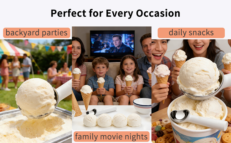 Heated Ice Cream Scoop, Electric Ice Cream Scooper with 158°F Rapid Heat, USB Rechargeable Icecream Scoop, Waterproof IP67 Design for Hard Ice Cream, Ideal Gift for Dessert Lovers