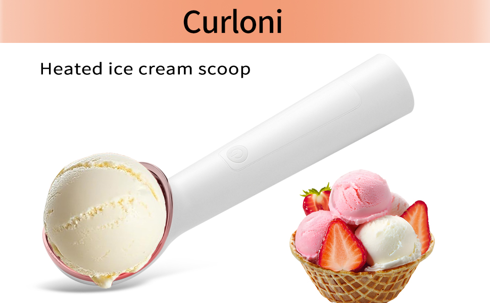 Heated Ice Cream Scoop, Electric Ice Cream Scooper with 158°F Rapid Heat, USB Rechargeable Icecream Scoop, Waterproof IP67 Design for Hard Ice Cream, Ideal Gift for Dessert Lovers