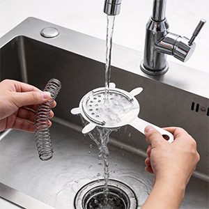 Kirecoo 2PCS Stainless Steel Cocktail Strainer, Bar Drink Strainer with High-Density Spring, Bar Tools Cocktail Shaker Accessories for Smooth Drink Pouring, Fits Boston Shakers and Mixing Glasses