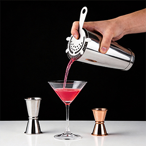 Kirecoo 2PCS Stainless Steel Cocktail Strainer, Bar Drink Strainer with High-Density Spring, Bar Tools Cocktail Shaker Accessories for Smooth Drink Pouring, Fits Boston Shakers and Mixing Glasses