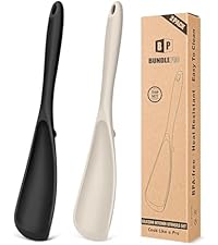 Silicone Cooking Utensils Set, 9 Pcs Heat Resistant Kitchen Utensils with Back Hooks, BPA Free Kitchen Tools with Spatulas, Spoons, Skimmer and Pasta Fork for Non Stick Cookware (BLACK)