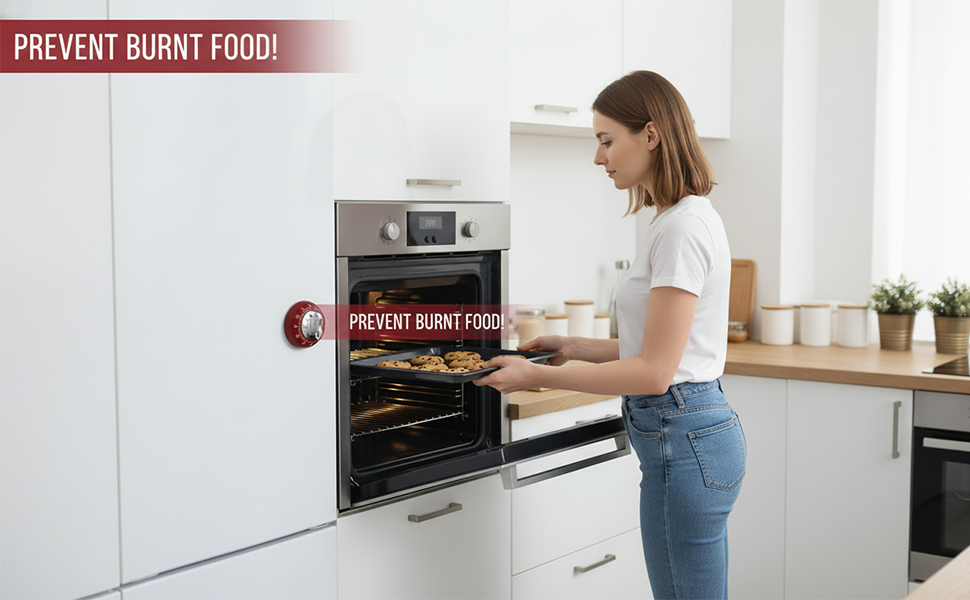 Retro Kitchen Timer Magnetic Mechanical 60 Minute Wind Up Timer No Batteries, Loud Alarm Timer for Cooking, Baking, Classroom, ABS Portable Kitchen Timer, Magnetic Mechanical Timing（Red ）