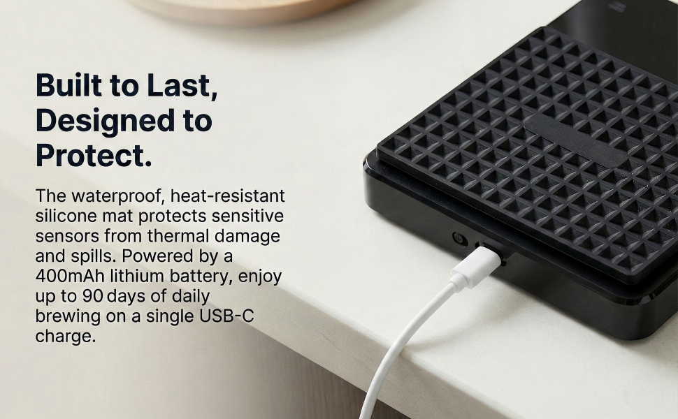 Coffee Scale with Timer 3kg/0.1g High Precision Digital Espresso Scale for Pour Over and Drip Coffee Large Gram Scale for Kitchen Baking and Jewelry with Rechargeable Battery and Silicone Mat