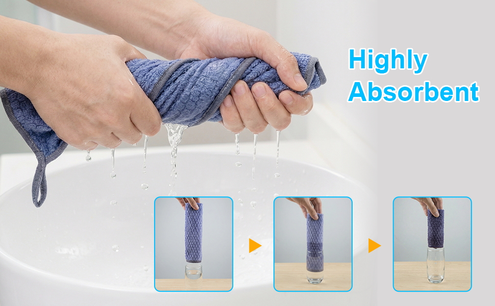 Microfiber Cleaning Cloth,10 Pack Cleaning Towels for Dish Drying Washing, 12