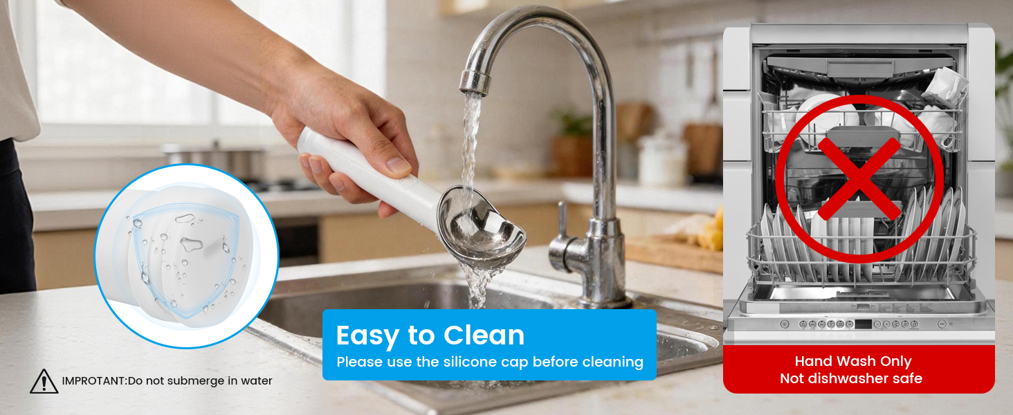 Heated Ice Cream Scoop Rechargeable, Electric Scooper for Hard Icecream, Warming Spoon with LED Display, Fast Charge, Easy To Clean - White