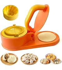 Manual Dumpling Maker with Wrapper Press, 3-in-1 Home Dumpling Mold, Easy Clean Dumpling Making Kit for Ravioli, Pierogi, Empanada, Bun, Chinese Pastry - Beginner Friendly