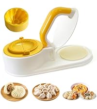 Manual Dumpling Maker with Wrapper Press, 3-in-1 Home Dumpling Mold, Easy Clean Dumpling Making Kit for Ravioli, Pierogi, Empanada, Bun, Chinese Pastry - Beginner Friendly