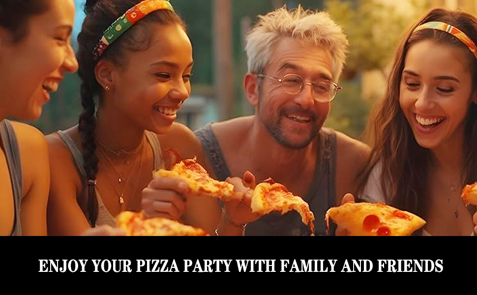 Pizza Cutter Rocker: 14-Inch, More Efficient than a Pizza Cutter Wheel - Fun Pizza Slicer Consists of Stainless Steel and Wooden Handle,Comes with Protective Blade Guard - Pizza Gifts for Men.