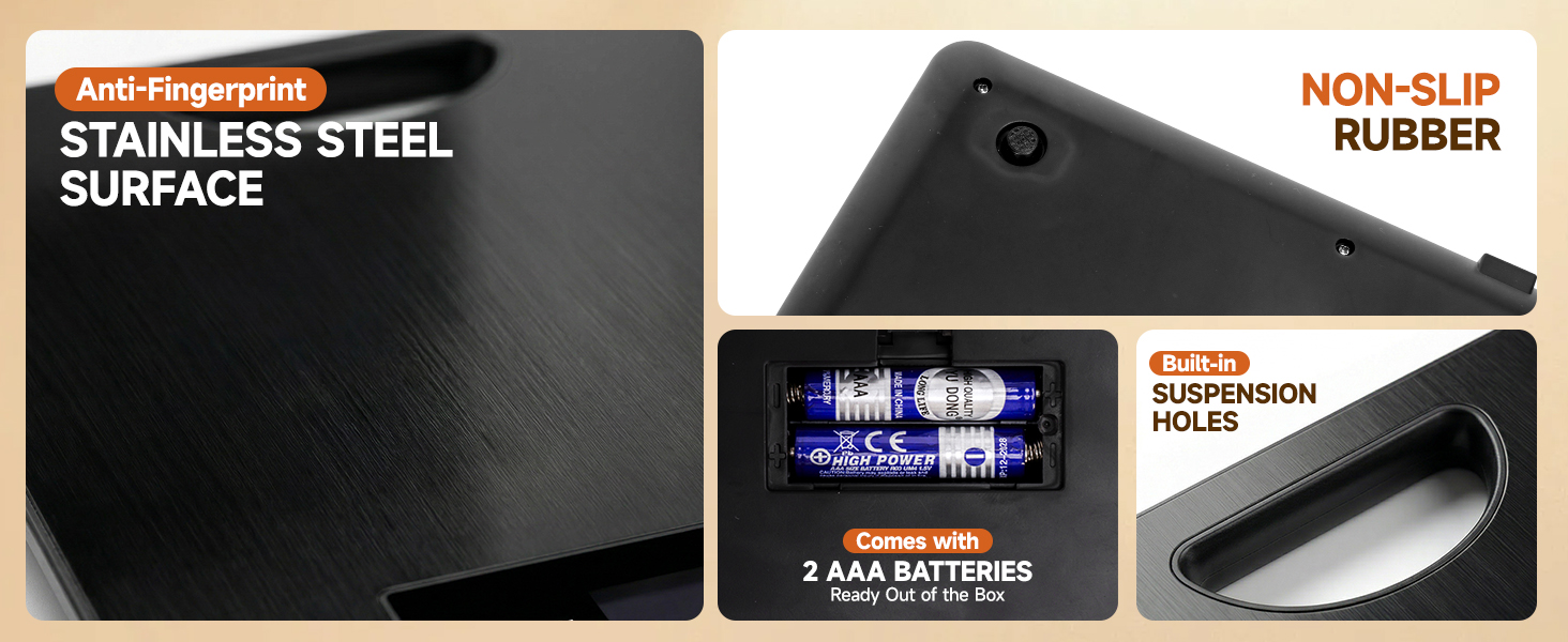 Digital Kitchen Scale & Food Weight Scale with Hang Loop, 11lb Baking Scale for Home and Kitchen. Precise Kitchen Scales Digital Weight Grams and Ounces, Digital Food Scale(Black)