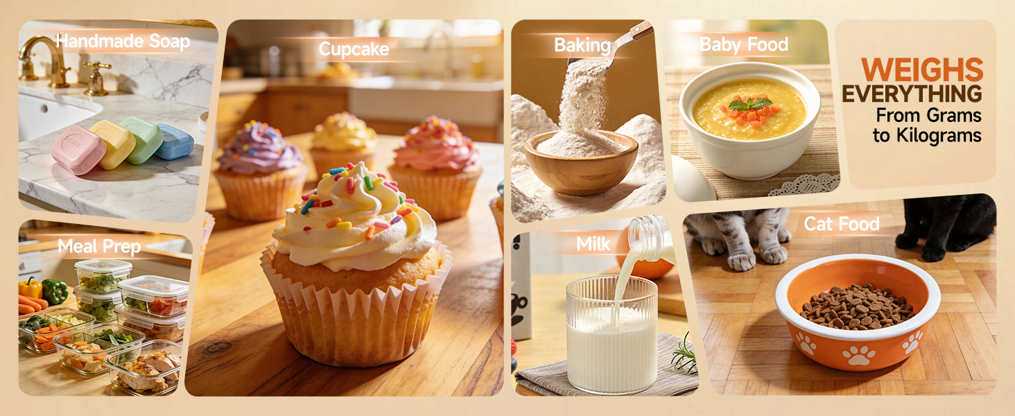 Digital Kitchen Scale & Food Weight Scale with Hang Loop, 11lb Baking Scale for Home and Kitchen. Precise Kitchen Scales Digital Weight Grams and Ounces, Digital Food Scale(Black)