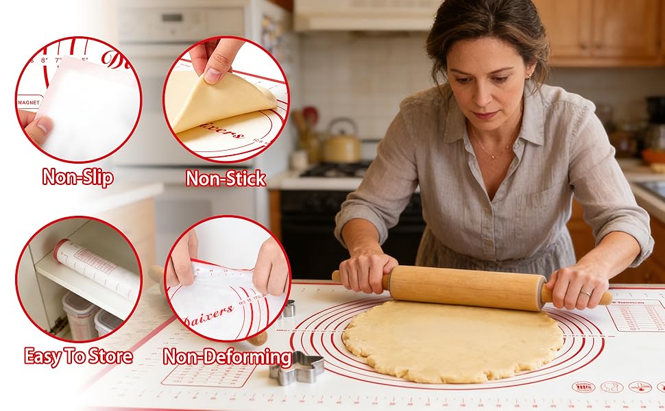 Silicone Baking Mats Set of 2,Extra Large 31.5