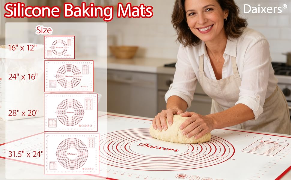Silicone Baking Mats Set of 2,Extra Large 31.5