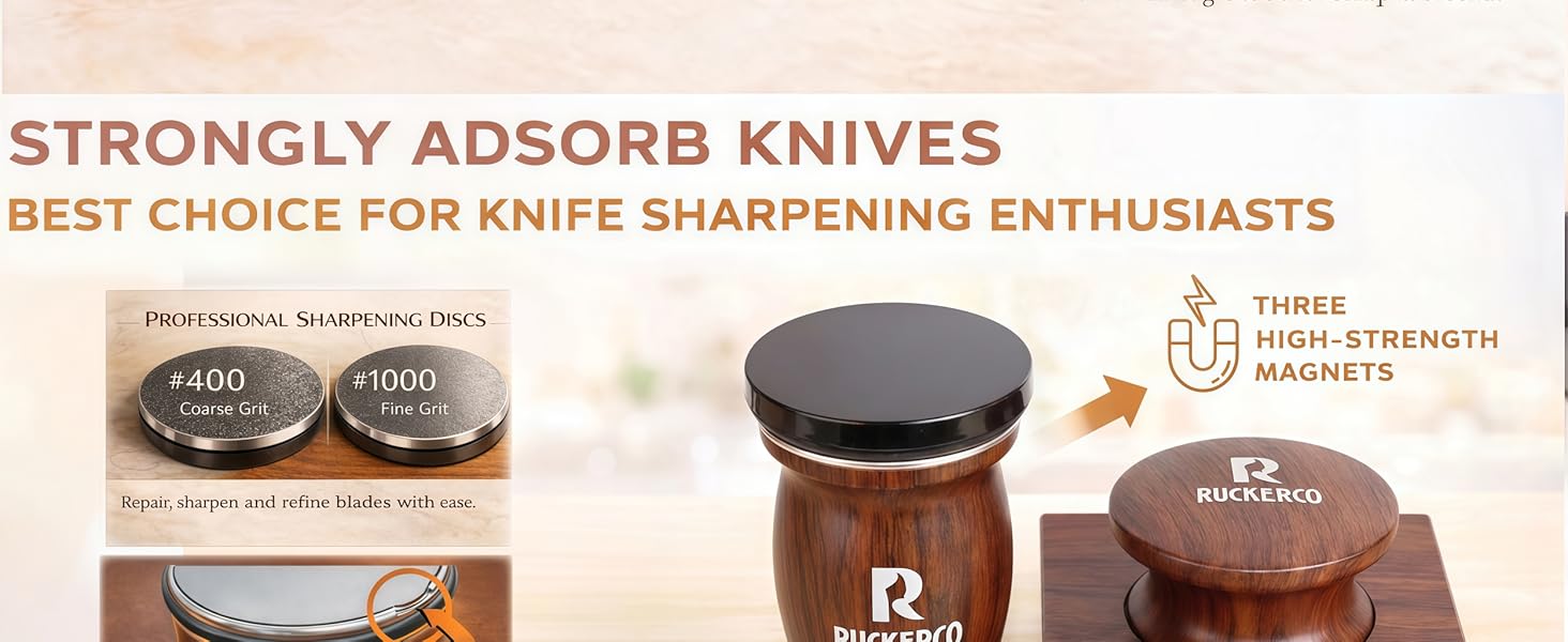 The Original Patented Knife Sharpener Kit, 4 Replaceable Ceramic Grinding Discs,Rolling Knife Sharpener 15& 20& 12& 25 Inclination Angles, Mother's Day, Father's Day,Birthday Give to You Love Most