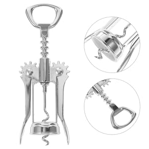 FUOYLOO Metal Lever Corkscrew Manual Wine Bottle Opener Beer Bottle Opener Multifunctional Home Bar Tool for Parties and Dining