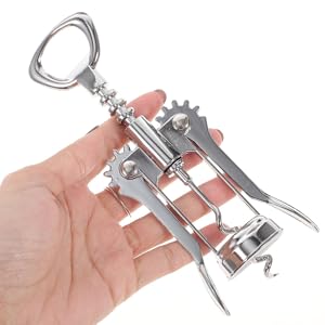 jojofuny Metal Lever Corkscrew Wine Bottle Opener Manual Metal Bottle Opener for Home and Party Use Bar Tool