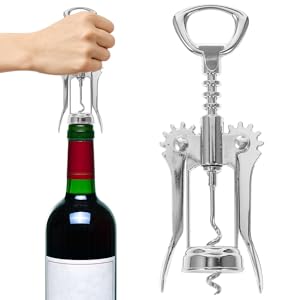 jojofuny Metal Lever Corkscrew Wine Bottle Opener Manual Metal Bottle Opener for Home and Party Use Bar Tool