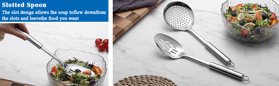 Berglander Kitchen Skimmer Slotted Spoons for Straining 2 pcs 13