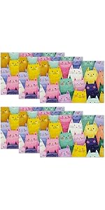 Retro White Daisy Floral Placemats Set of 6,12 x 18 Inch Table Mats Washable Heat Resistant Linen Fabric Rectangle Place Mat for Party Home Kitchen Dining