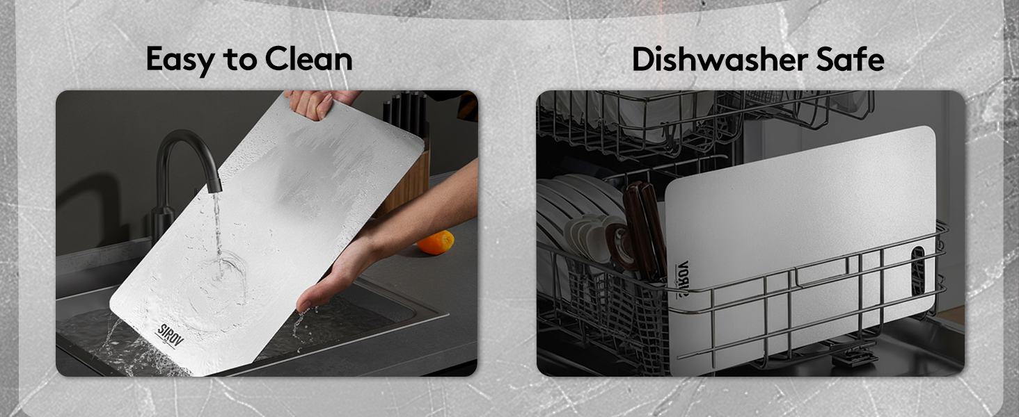 Titanium Cutting Board Set of 3, Premium Pure Titanium Chopping Boards for Kitchen, Non-Toxic & Dishwasher Safe for Meat, Fruit, and Vegetables (Set of 3)-Upgraded Version