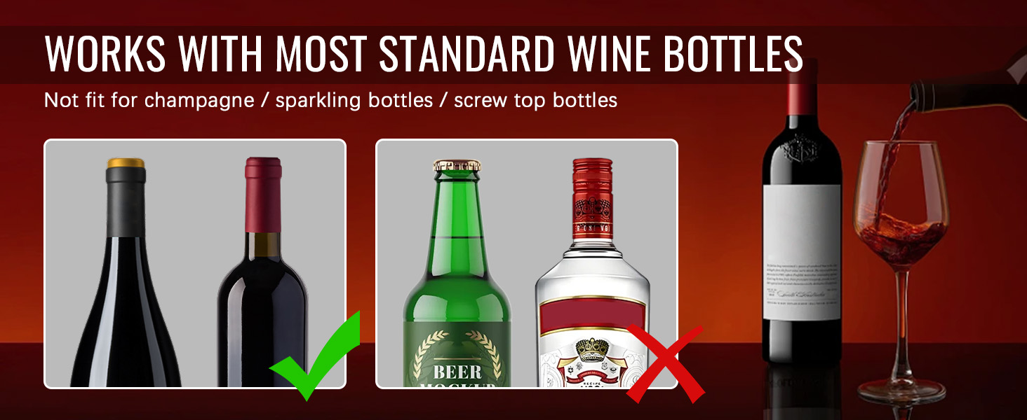 2 Pack Wine Vacuum Saver Sealer with Real-Time Pressure Gauge, Reusable Bottle Stoppers for Red & White Wine Preservation - Airtight Seal, Keep Fresh 5X Longer (Includes Hand Pump)