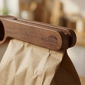 2-Pack Wooden Coffee Scoop, 2-in-1 Solid Sapele Wood Measuring Spoon & Bag Sealer for Ground Beans, Espresso, Tea - One-Piece Minimalist Coffee Accessories