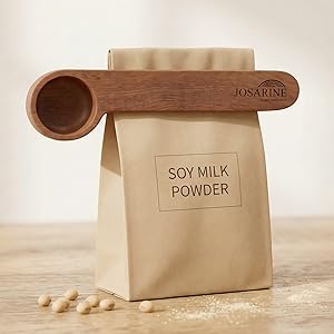 2-Pack Wooden Coffee Scoop, 2-in-1 Solid Sapele Wood Measuring Spoon & Bag Sealer for Ground Beans, Espresso, Tea - One-Piece Minimalist Coffee Accessories