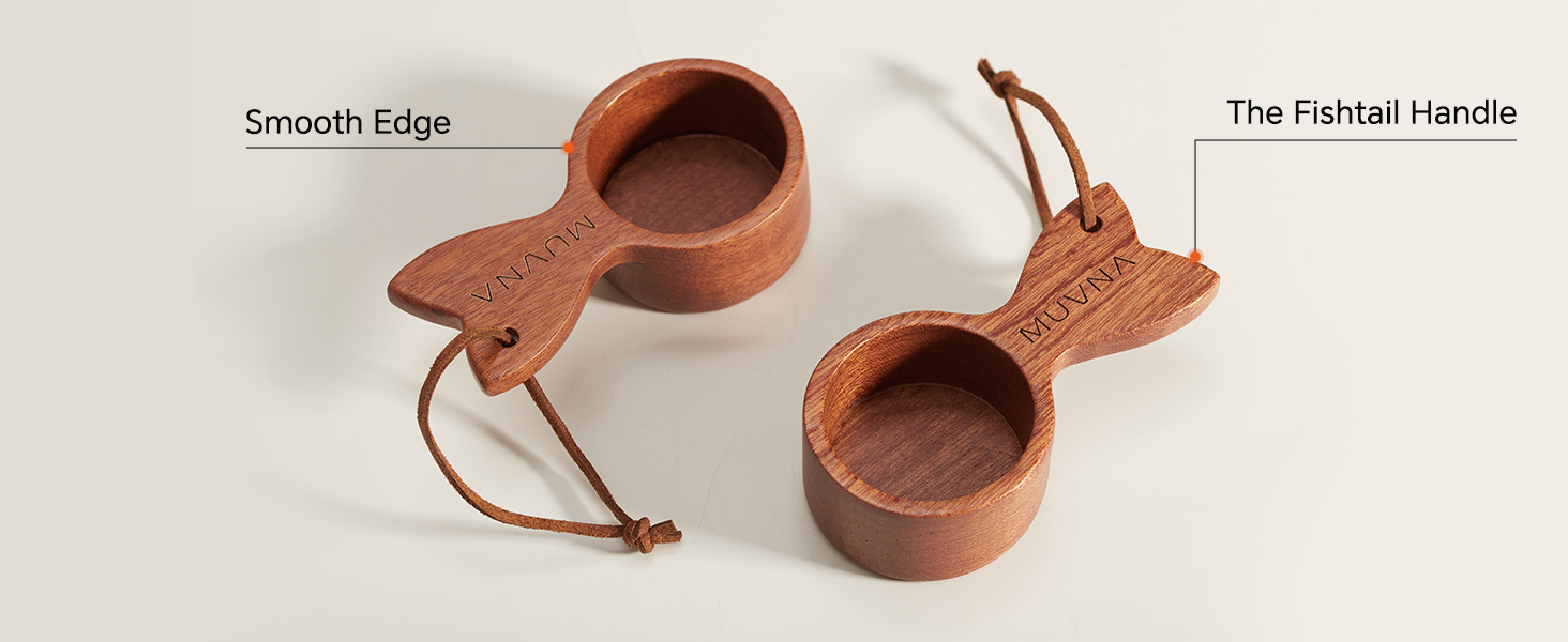 Walnut Coffee Scoop - 10g Wooden Measuring Spoon, Handcrafted Coffee Bean Scoop for Ground Coffee & Tea, Kitchen Accessories Gift for Coffee Lovers