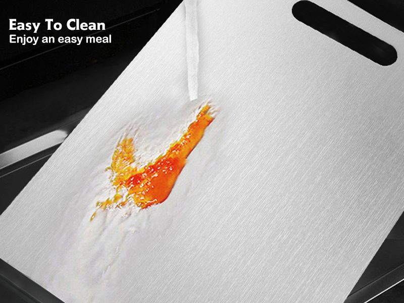 New Titanium Cutting Board - 100% Pure Titanium Cutting Boards For Kitche,Easy to clean, Double-sided food-grade Cutting Board For Meats, Fruits And Vegetables (13 * 9)